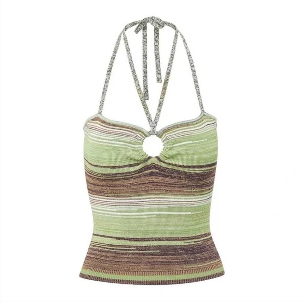 NWT | Veronica Beard Velza Ring- Embellished knitted Top | XL